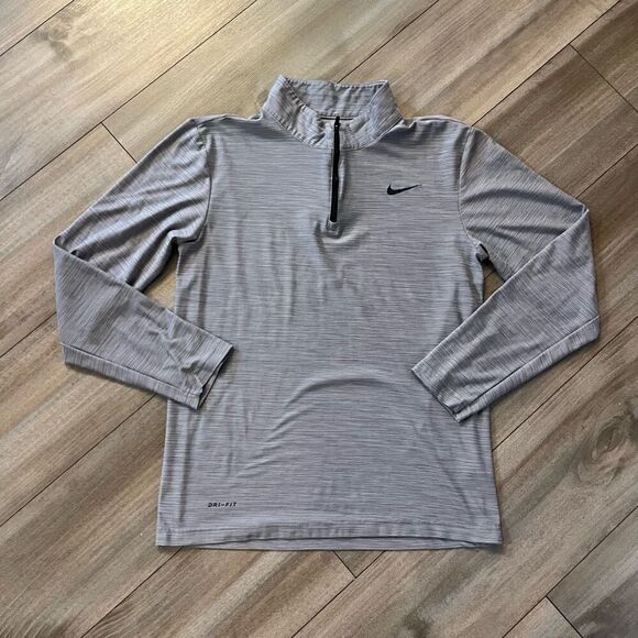 Nike Grey Athletic Workout Quarterzip Pullover Men Small - Picture 1 of 5